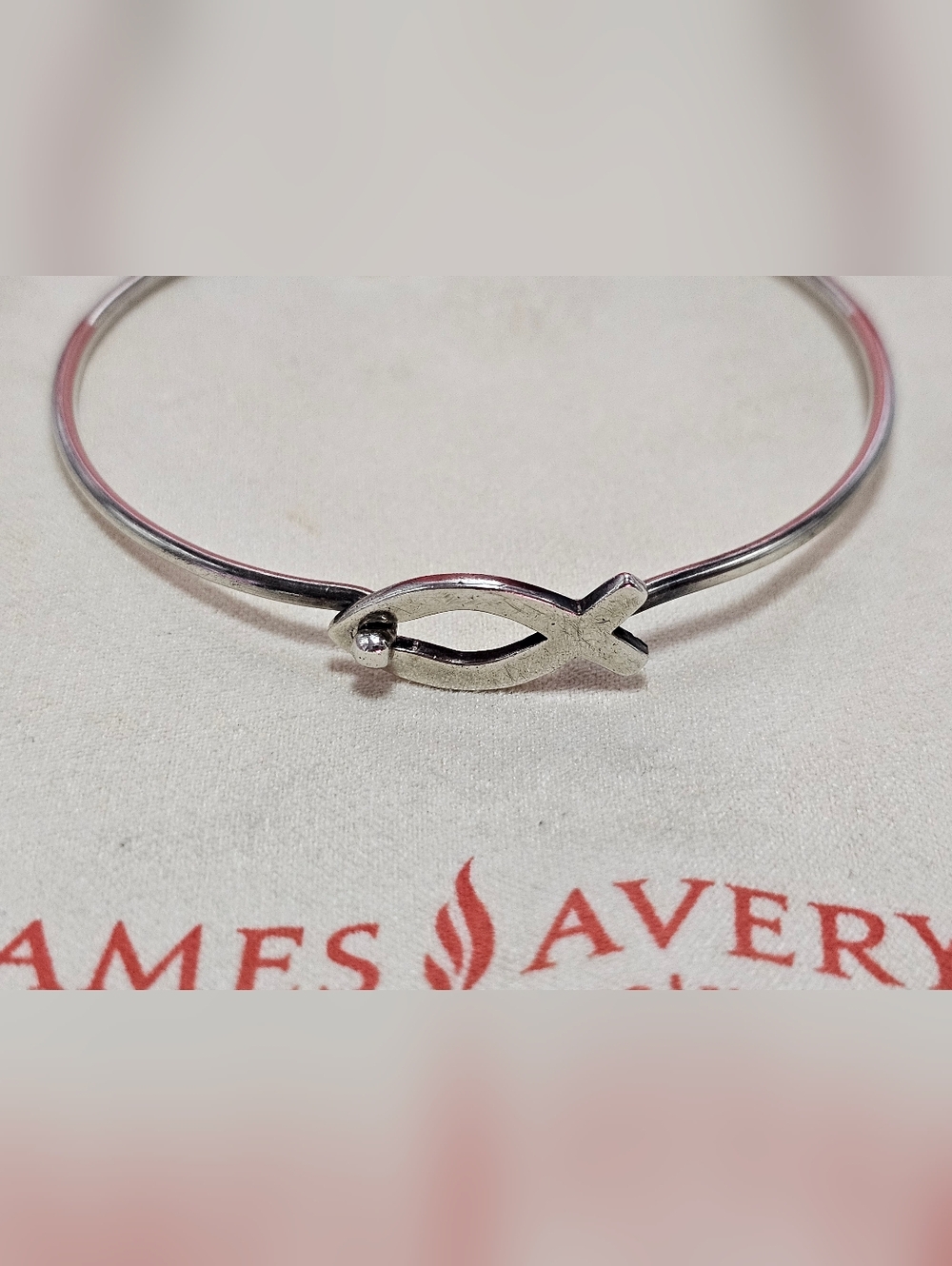 James Avery Sterling Ichthus Hook-On Bracelet